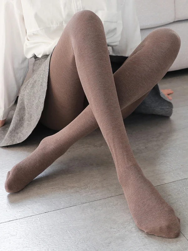 Simple Skinny Leg Keep Warm Solid Color Velvet Thermal Pants Bottoms