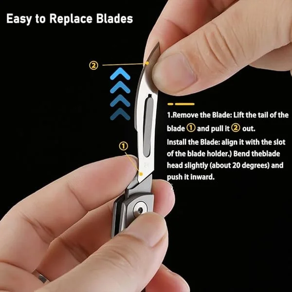 ⏰🏆Folding Scalpel Knife with 10pcs Replaceable Blades