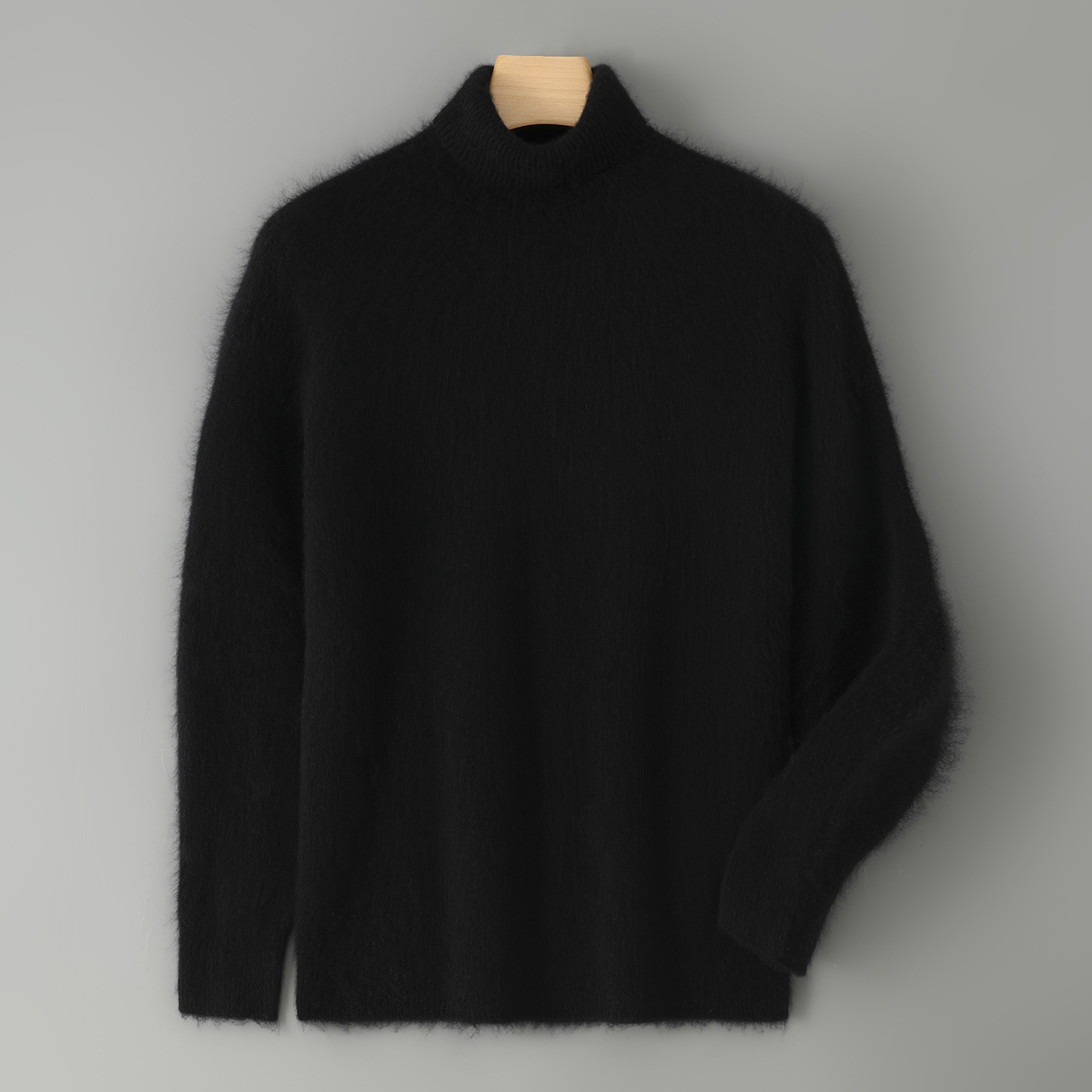 Men's Heavyweight Wool Sweater | Modern Classic Knit REAL SILK LIFE
