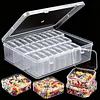 12/24/30pcs Craft Storage Box And Organizer Clear Plastic Bead Organizer Box/Suitable for Jewelry, Crafts, Beads Storage DIY Craft Accessories 