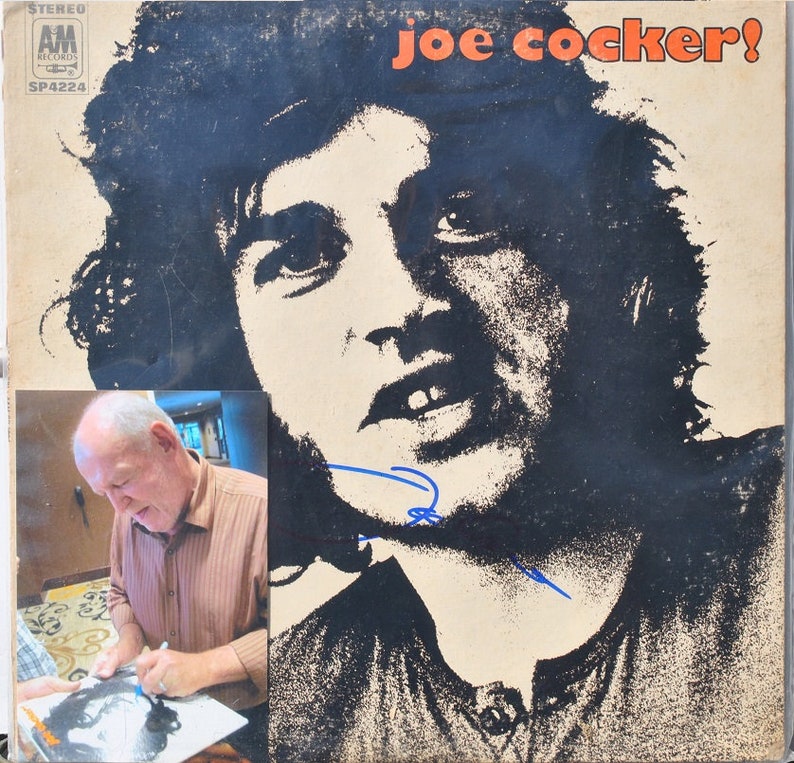 JOE COCKER SIGNED Album She Came in Through the Bathroom Window wcoa