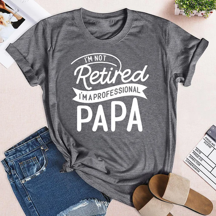 Retired Papa Shirt, Papa T-Shirt Tee - 02263
