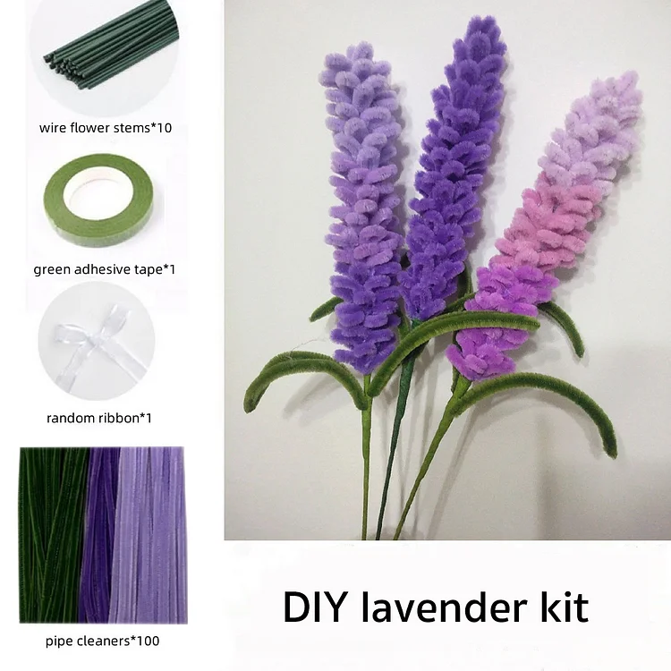 How to make Beautiful Lavender flowers With pipe cleaners