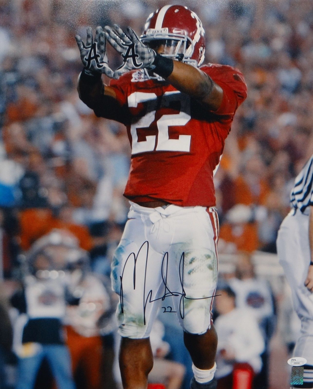 Mark Ingram Autographed 16x20 Vertical Showing Gloves Photo Poster painting- JSA Authenticated