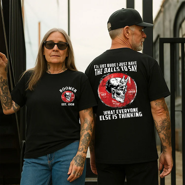 Boomer Customize T-shirt 100% Cotton, Not Rude, Just Honest Sweatshirt, Custom Year Of Birth Hoodie
