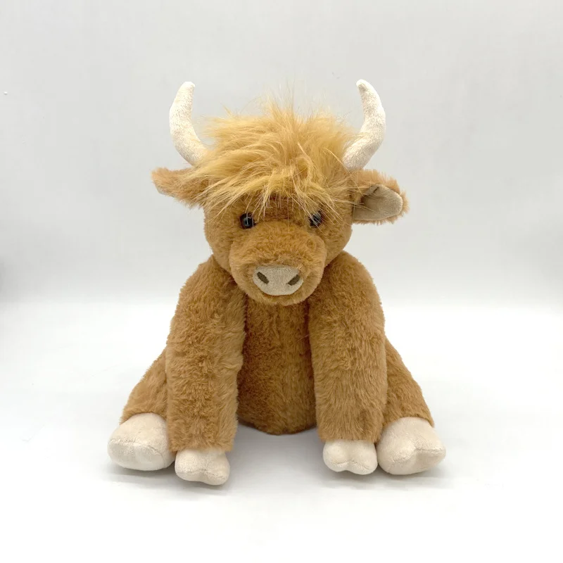 Cuteee Family Highland Cow Plush Toy Living Nature Stuffed Animal Movable Highland Cow Animal Soft Toy