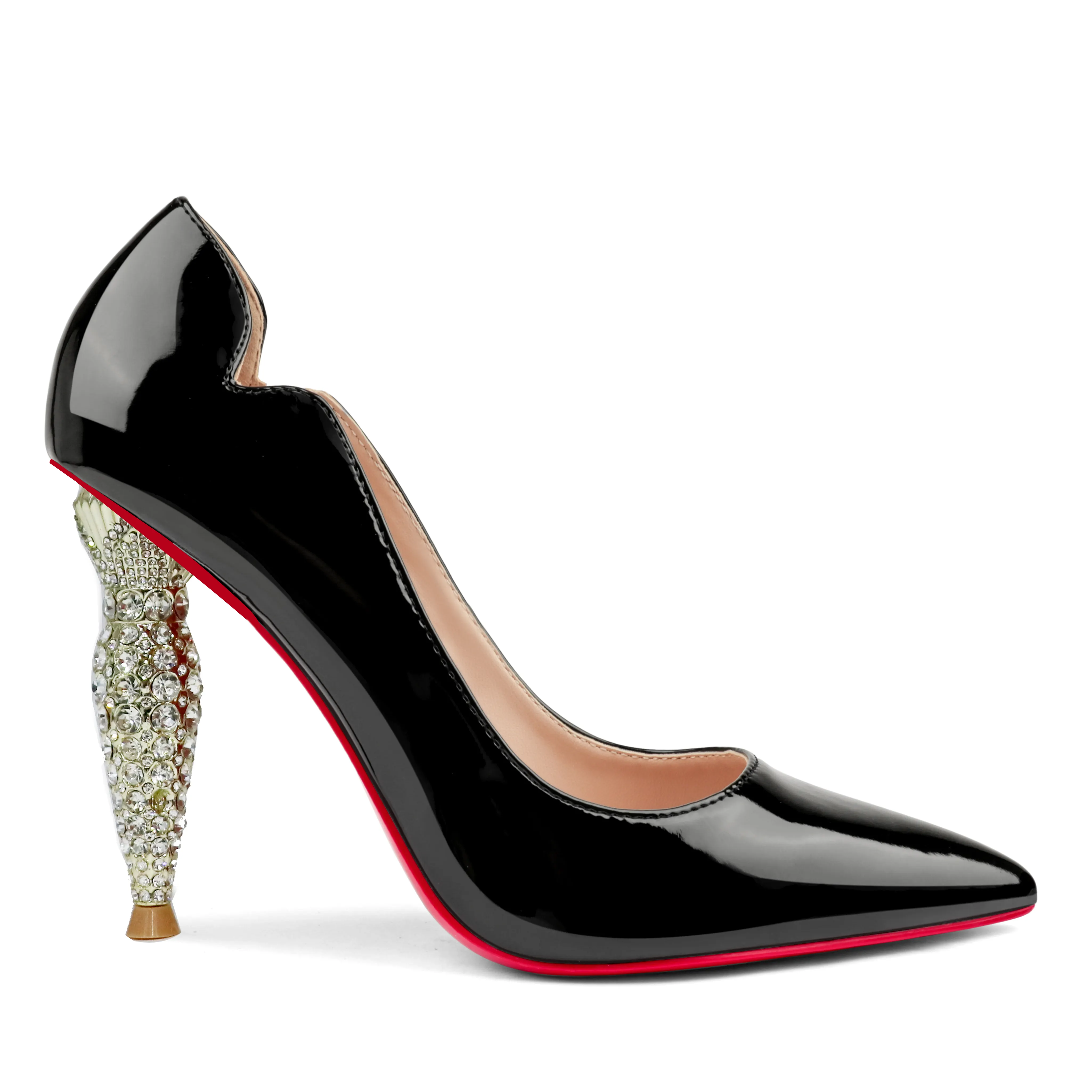100mm Diamond Red bottom  high heels-vocosishoes