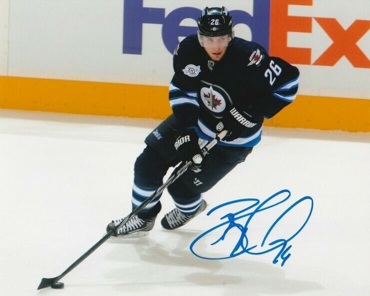 BLAKE WHEELER SIGNED WINNIPEG JETS 8x10 Photo Poster painting #5 Autograph EXACT PROOF!