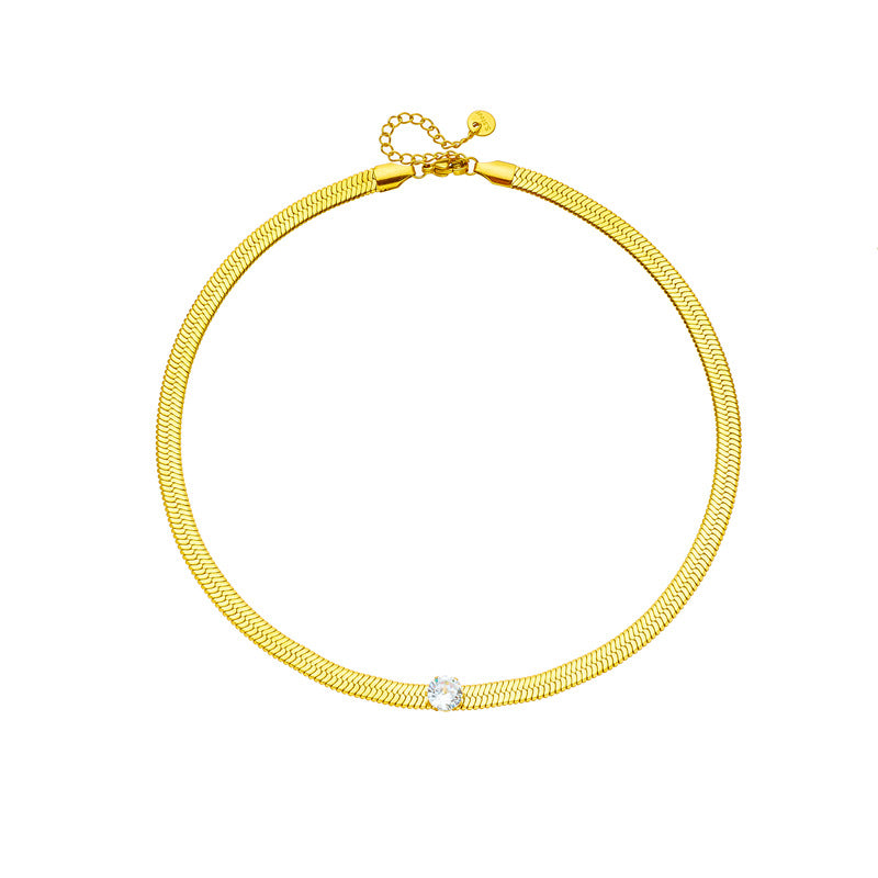 Chain Geometric Titanium Steel Electroplating Necklaces