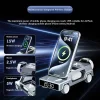 4 in 1 Car Style Wireless Charging Station 20W Fast Wireless Charging for Apple Devices for iPhone 15/14/13/12 Series for AirPods Pro/3/2, for Apple Watch/iWatch