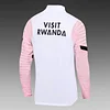 2021/2022 Psg Paris Saint-Germain Half-Pull Training Suit White Pink Sleeves