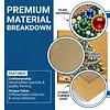 (25x25cm)DIY Pearl Painting Xmas Framed Handmade Pearl Material Art Kit Living Room Decor
