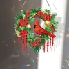 Diamond Painting Christmas Cardinal Wall Decor Wreath Pendant