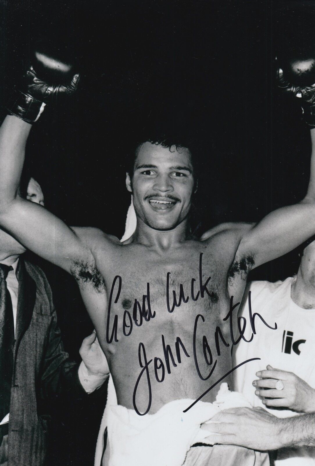 John Conteh Hand Signed Boxing 12x8 Photo Poster painting Legend 4.