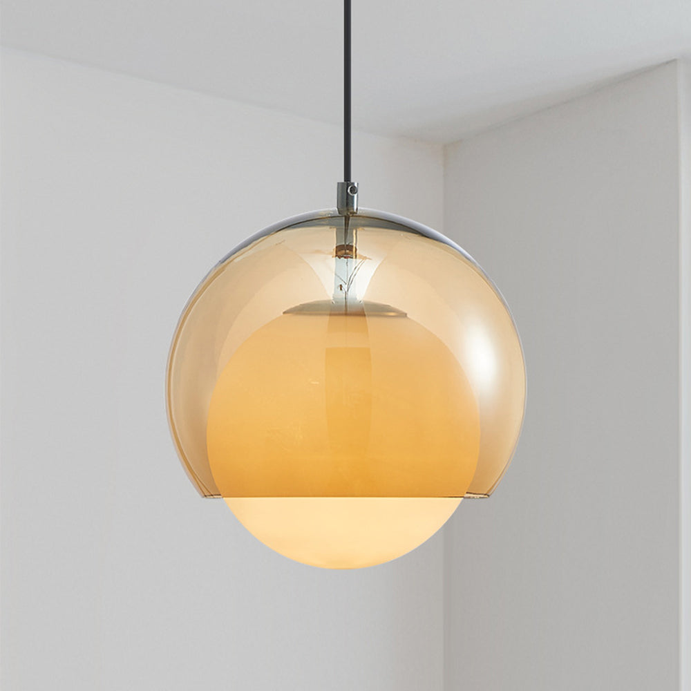 Medieval Retro Orange Bauhaus Decoration Glass Pendant Light