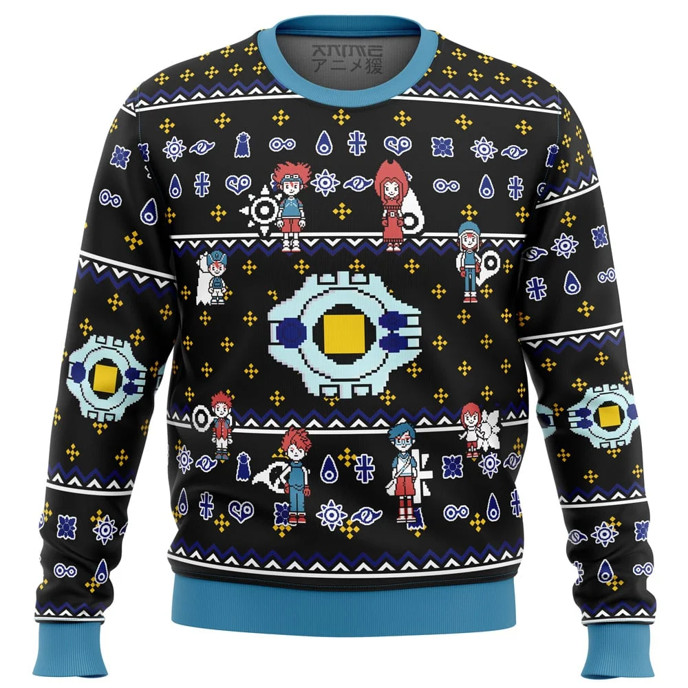 Digimon characters Ugly Christmas Sweatshirt