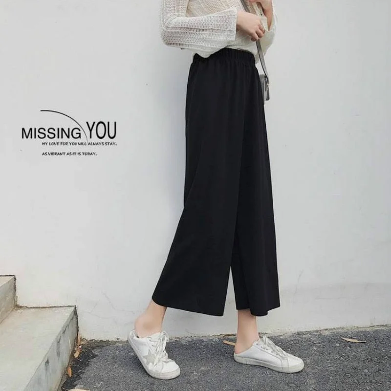Pants Women Summer Spring New Arrival Wide Leg Trouser Soft Elegant Oversize Ulzzang Leisure All-match Work Lady Fashion New Hot