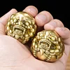 Pure brass fortune-bringing Pixiu fitness ball handle piece birthday gift for the elderly to relieve stress solid massage ball