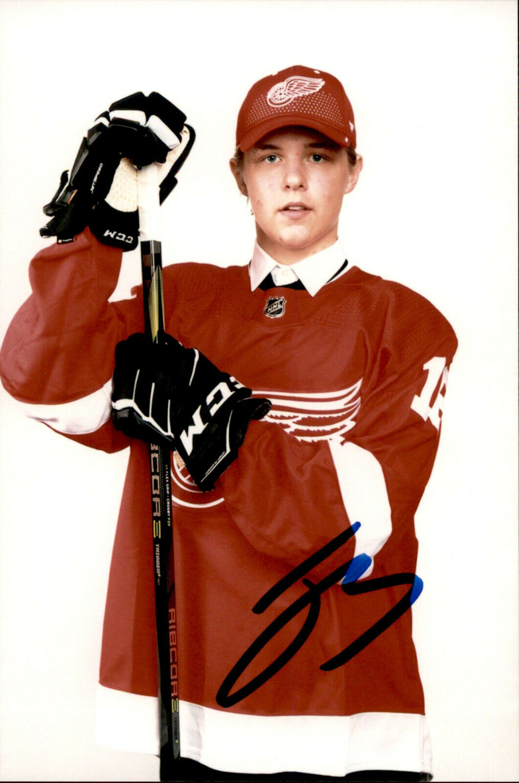 Jonatan Berggren SIGNED 4x6 Photo Poster painting TEAM SWEDEN / DETROIT RED WINGS #4