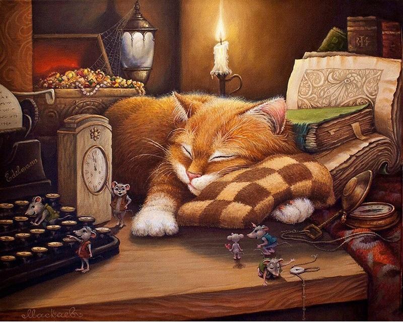 

Makoto Muramatsu Cat – Paint By Numbers - 40*50CM, 501 Original