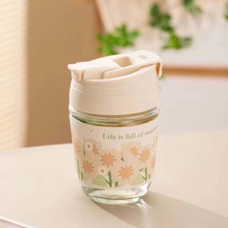 Chinoiserie Vacation Solid Color Ordinary Glass Water Bottles 1 Piece