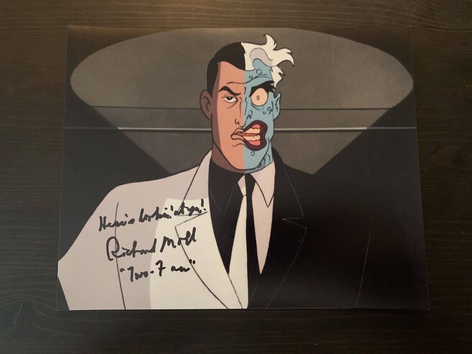 Richard Moll signed 8x10 Photo Poster painting Autographed Batman Animated Two Face