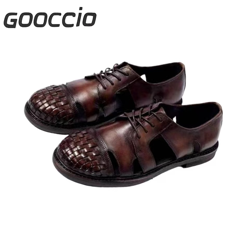 CY180 Cowhide Dress Sandals For Men GOOCCIO   