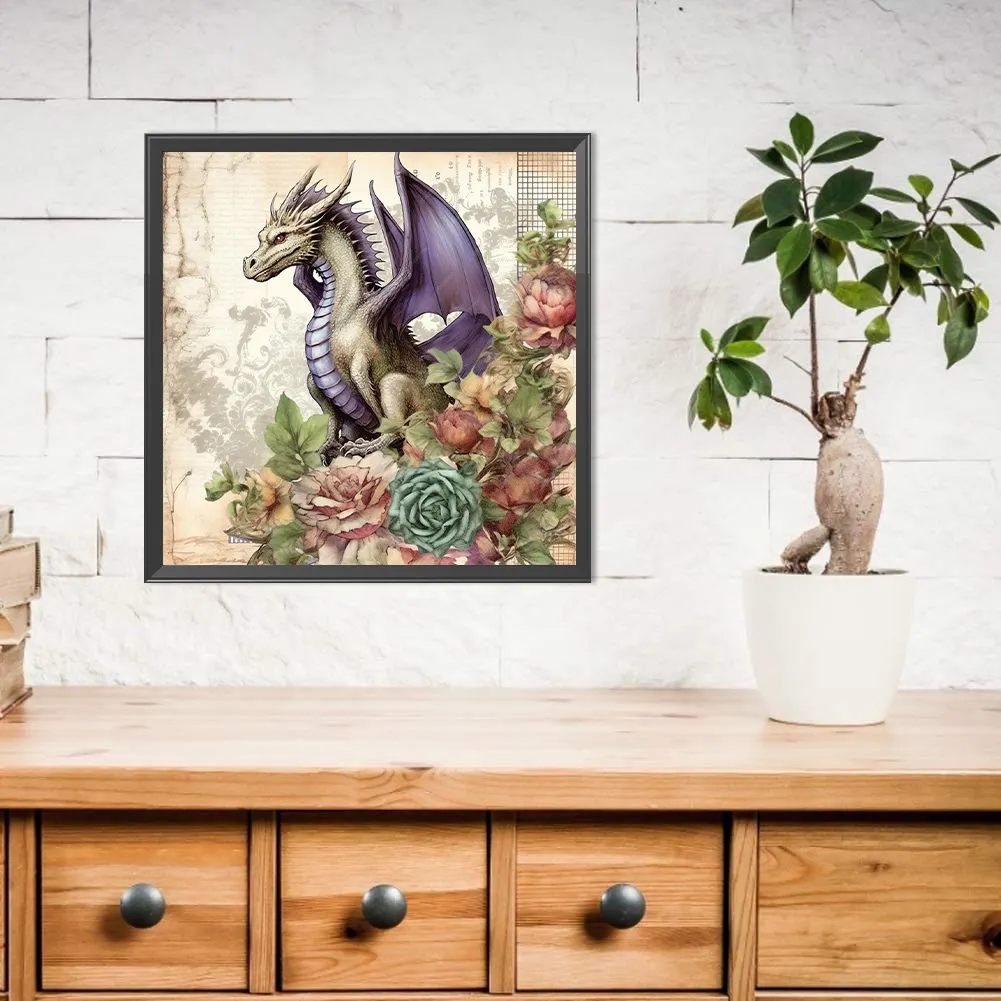Full Round Diamond Painting 40*40cm - White Dragon