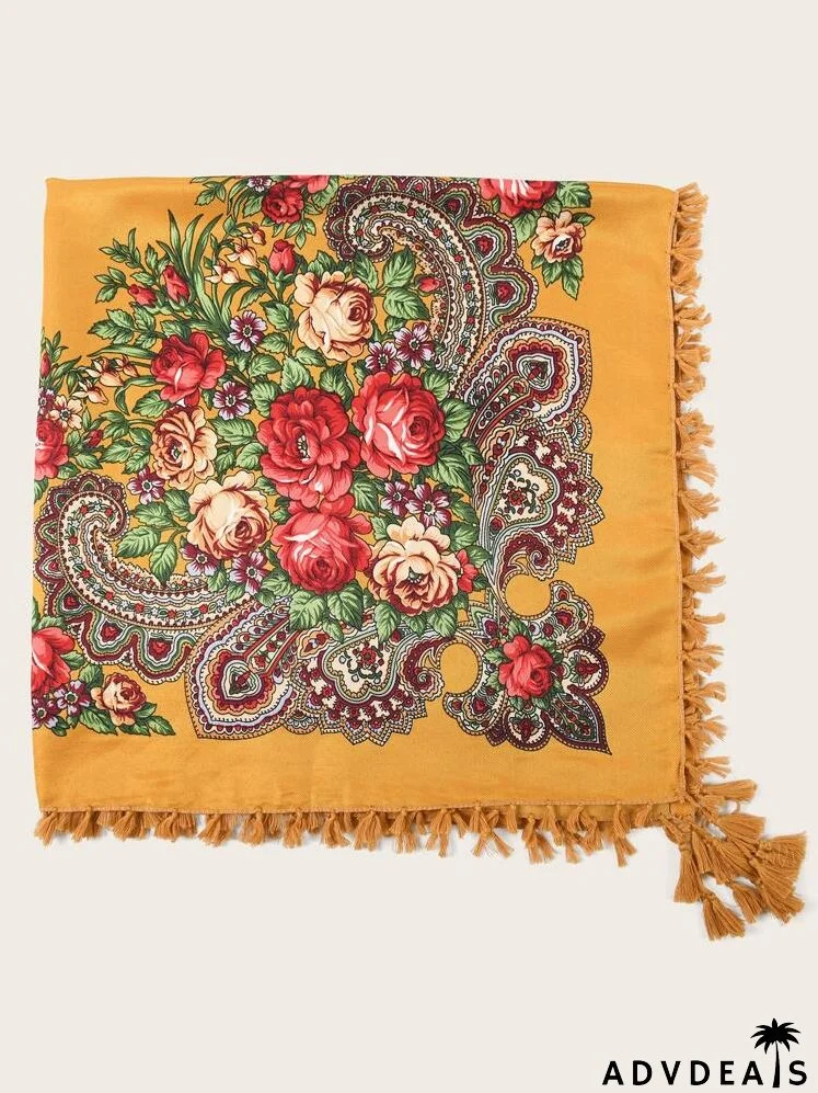 Floral Print Bandana