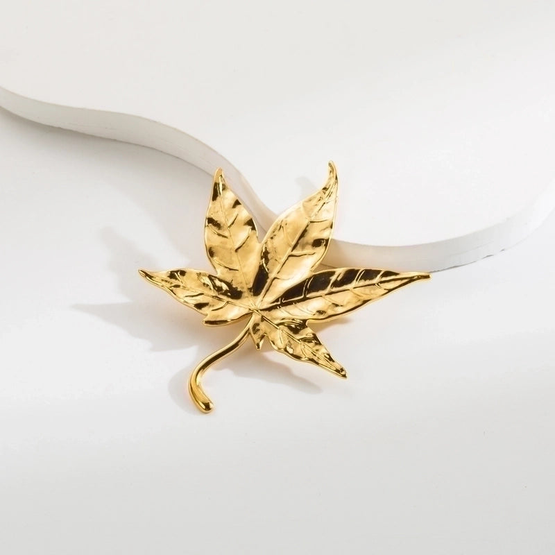 Vintage Style Animal Feather Flower 304 Stainless Steel Polishing Plating Unisex Brooches 1 Piece