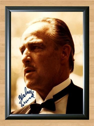 Godfather Marlon Brando Signed Autographed Photo Poster painting Poster Print Memorabilia A3 Size 11.7x16.5