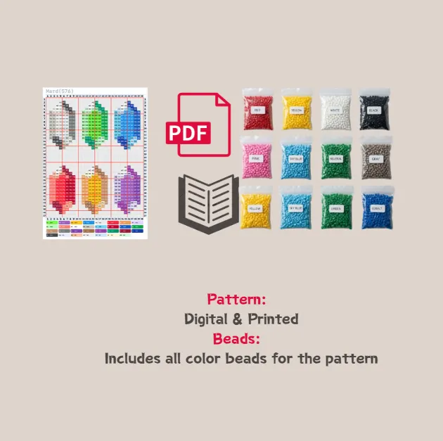 6 Color Rupees Pattern Fuse Bead Kit  | Cute DIY Fuse 576 Beads Set