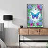 Butterflies and Hydrangeas Full DIY 5D Round Drill Diamond Art Kits Large Size 40*60cm Diamond Dots Paintings Picture Arts Craft Diamond Crystal Rhinestones Painting Kits for Adults/Beginners Gift