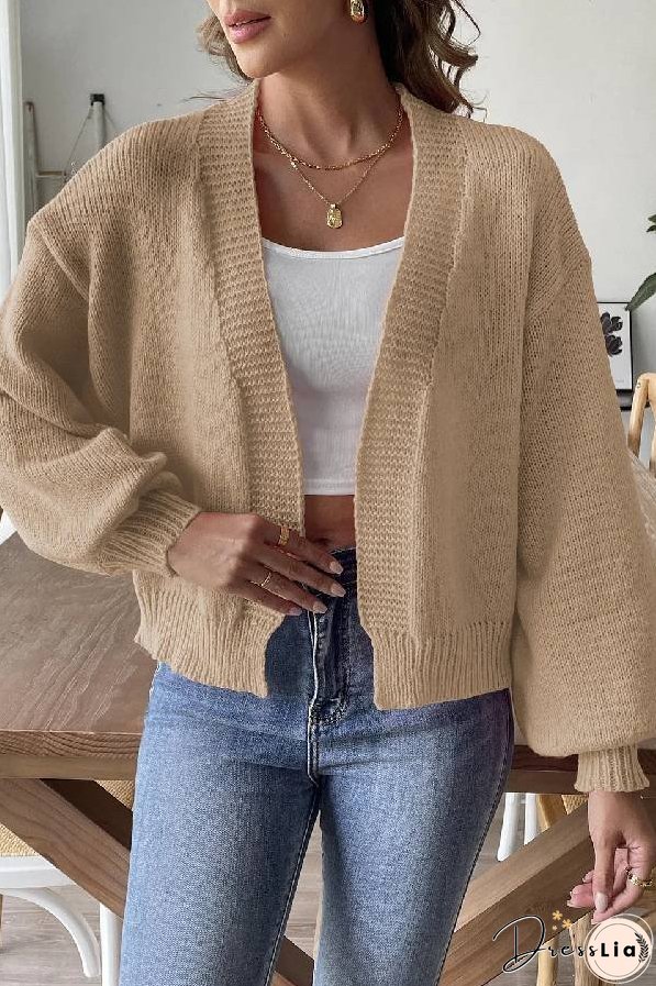 Fashion Trend Lantern Sleeve Simple Casual Coat