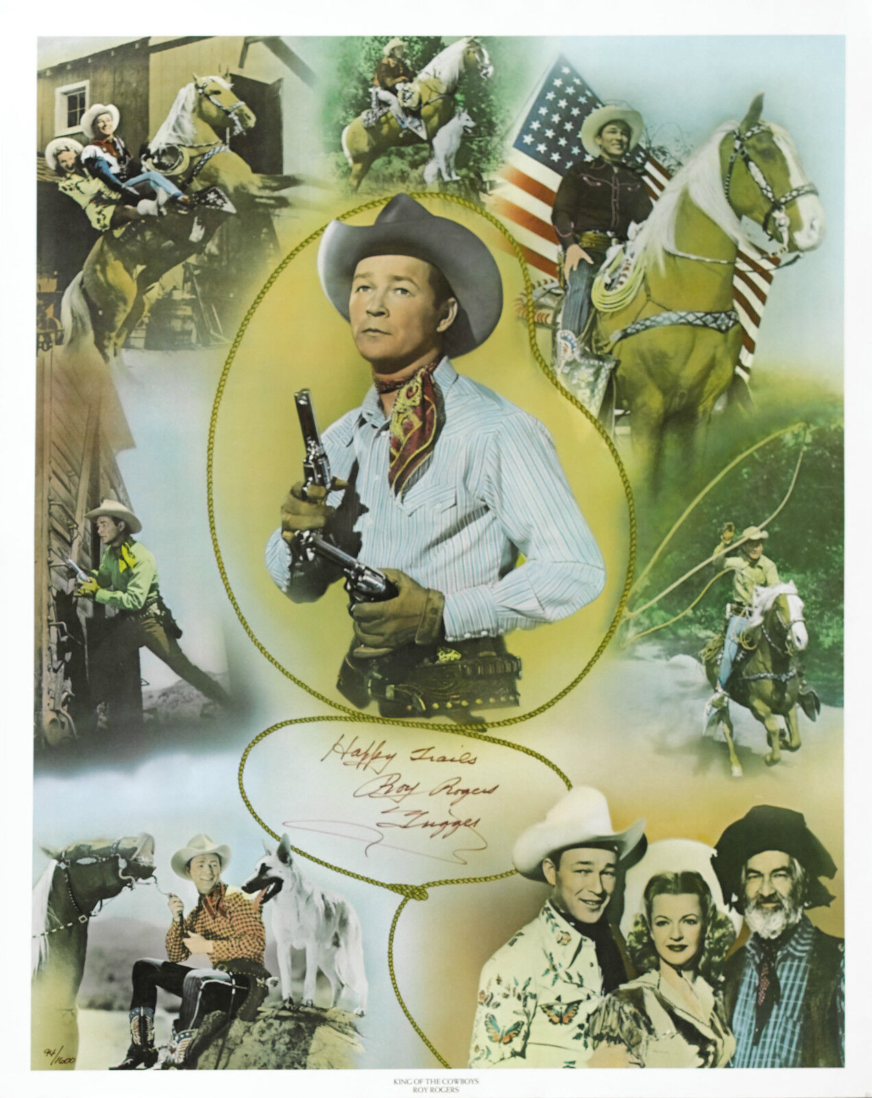 ROY ROGERS Signed Photo Poster paintinggraph - Film Star Actor & Trigger - preprint