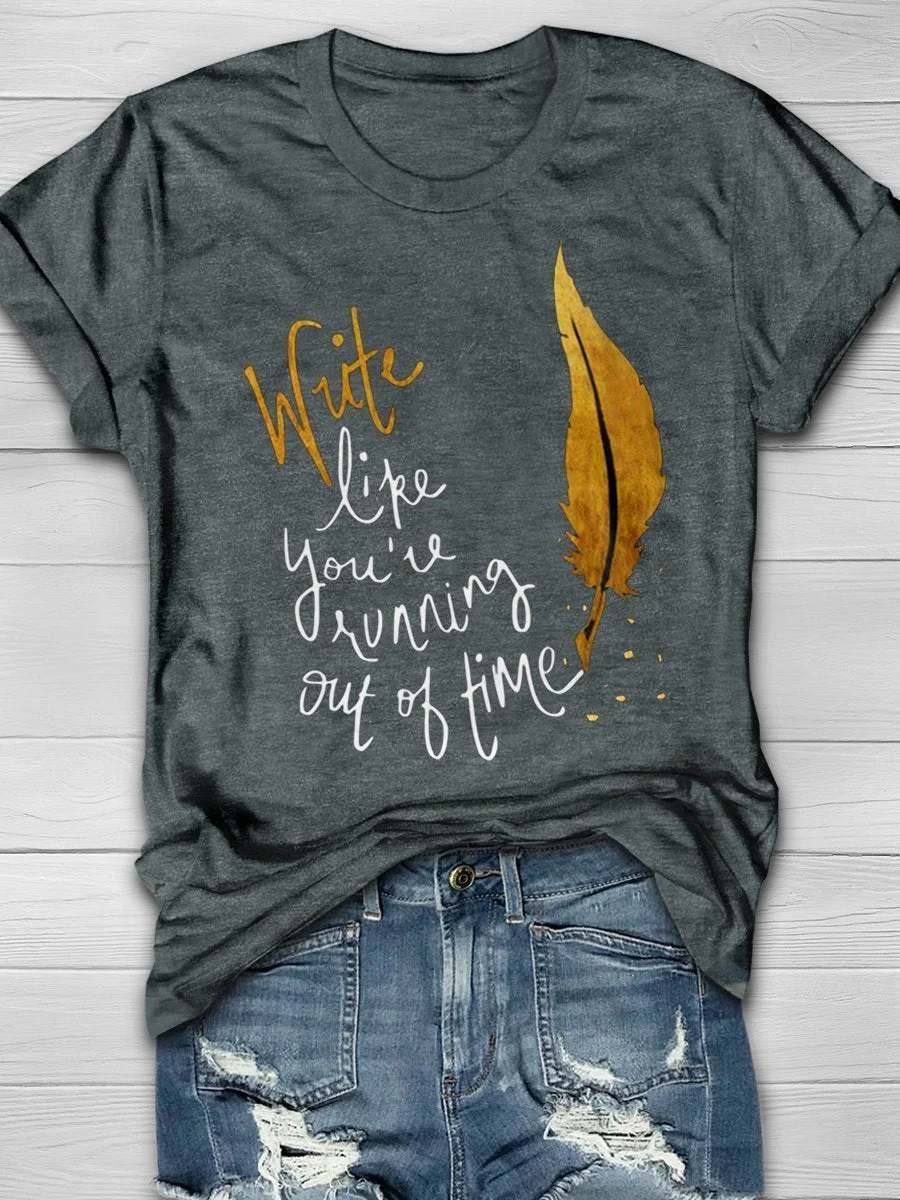 Teahcer Life Print Short Sleeve T-shirt