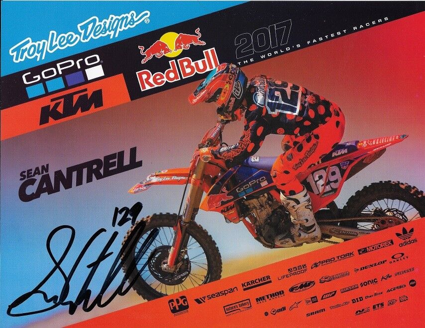 *SEAN CANTRELL*SIGNED*AUTOGRAPHED*PICTURE*KTM*RED BULL*8.5 X 11