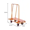 [US Local Warehouse] Heavy Duty Drywall Sheet Cart Panel Dolly Wooden Board Trolley Flatbed Handcart