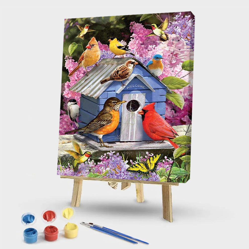 

40x50cm - Paint By Numbers Bird House, 501 Original