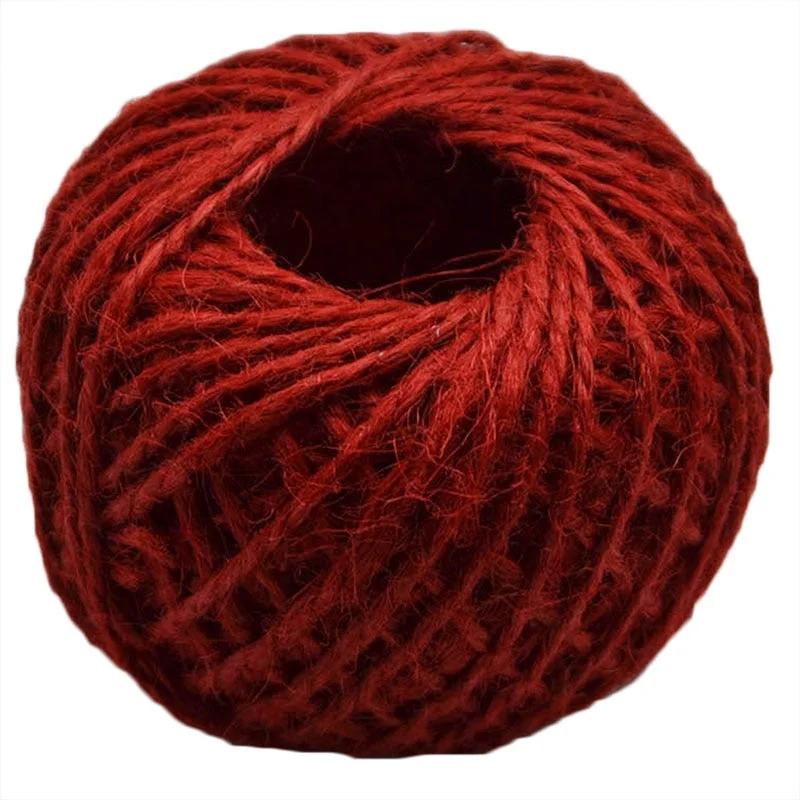 2mm 30M/Roll Burlap Rope Natural Jute Twine Burlap String Hemp Rope Wedding Gift Wrapping Cords Home Woven Decorative DIY Crafts