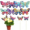 8PCS DIY Diamond Painting Garden Stakes Decor Kit (Butterfly)