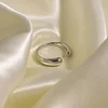 Simple Waterdrop Golden Silver Open Ring