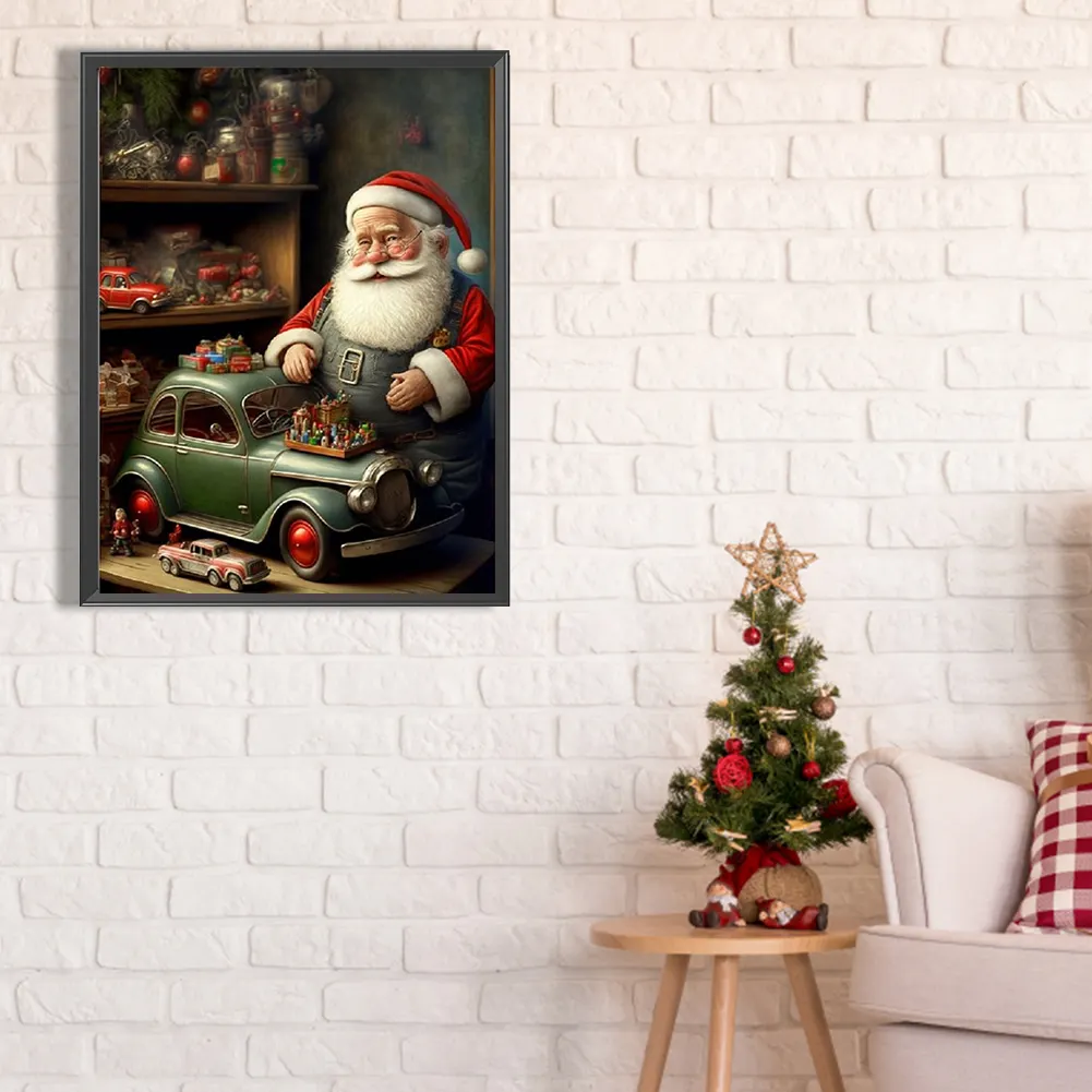 5D DIY Full Square Drill Diamond Painting Santa Kit Home Decor Art Craft 30x40cm