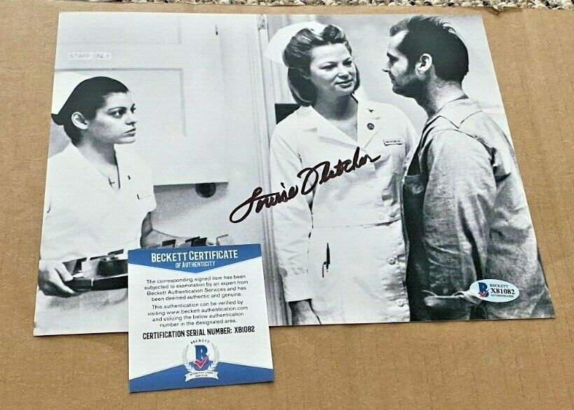 LOUISE FLETCHER SIGNED ONE FLEW OVER THE CUCKOO NEST 8X10 Photo Poster painting BECKETT CERT #2