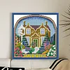 Summer Cabin-14CT Stamped Cross Stitch 25*26cm/9.84*10.24in
