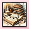Books And Coffee-11CT Stamped Cross Stitch 40*40cm/15.75*15.75in