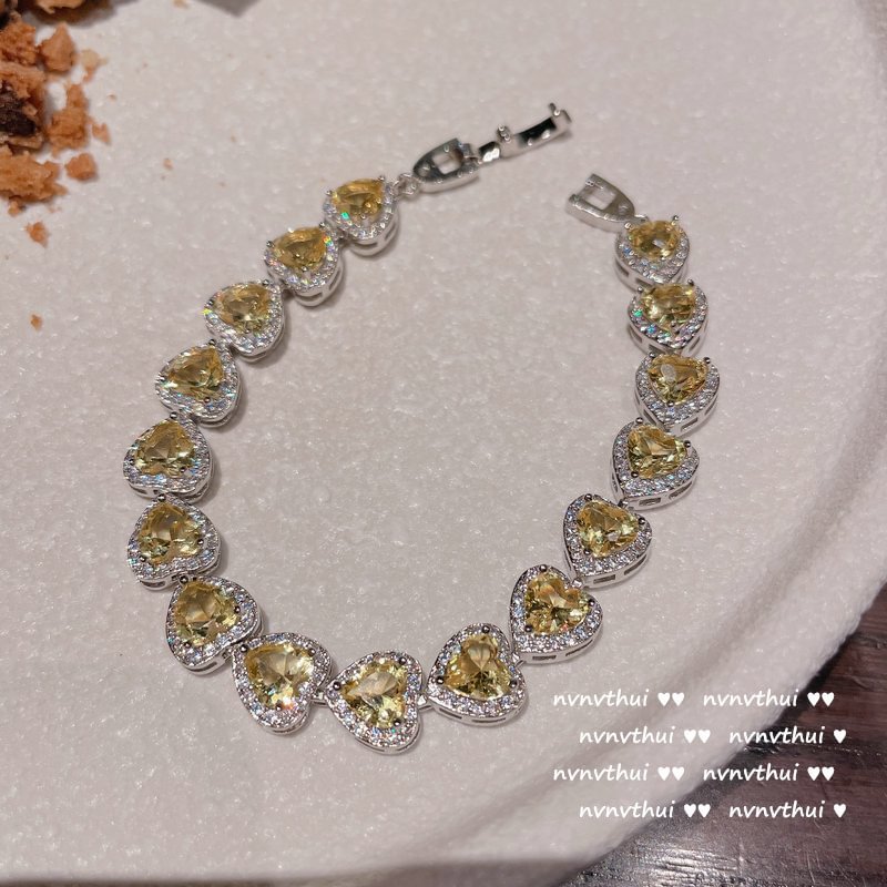 Young - Goose Yellow Sapphire and Diamond Bracelet/Earrings