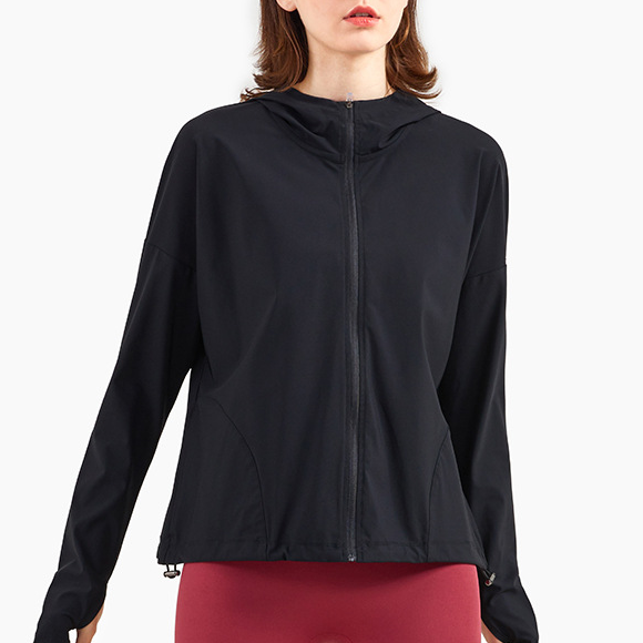 Women's Long Sleeve Hooded Sports Jacket