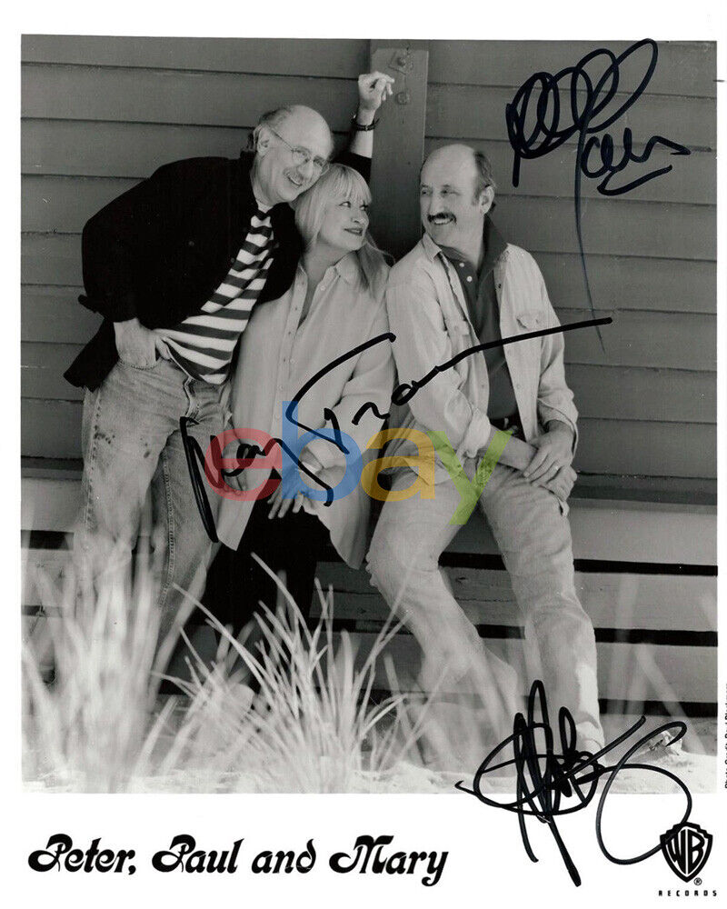 Peter, Paul and Mary Band Signed 8x10 Photo Poster painting reprint