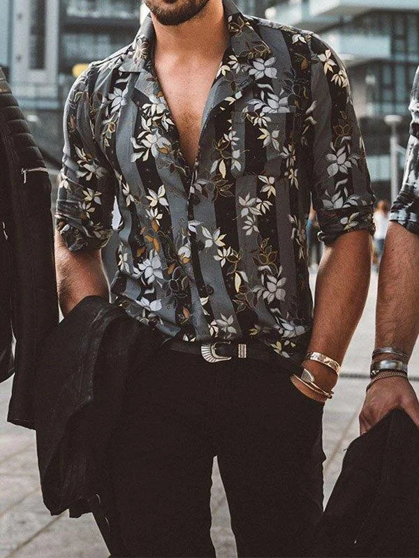 Casual Printed long-sleeved Shirt